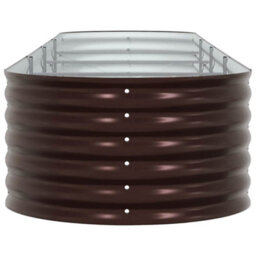 Berkfield Garden Raised Bed Brown 400 X 80 X 44 Cm Steel - thumbnail 7