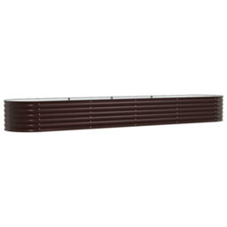 Berkfield Garden Raised Bed Brown 400 X 80 X 44 Cm Steel - thumbnail 2