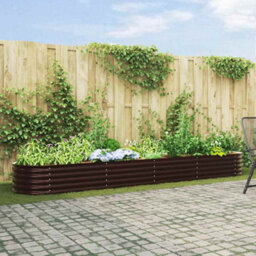 Berkfield Garden Raised Bed Brown 400 X 80 X 44 Cm Steel