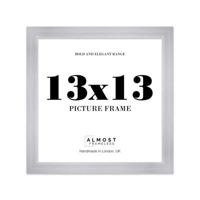 "20X20"" Silver Picture Frame - 20X20"" Square Frame With 17X17"" Mount For 20X20""/17X17"" Pictures Vintage Style Thin Edge, 1 Pack" - image 1