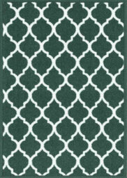Machine Washable Trellis Design Anti Slip Doormats Emerald 40X60 Cm - thumbnail 2