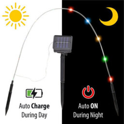 Solar-Powered Led Garden Arch Lights 40 Bright Leds Waterproof Outdoor Pathway & Patio Lights Automatic Dusk-To-Dawn Operation - thumbnail 4