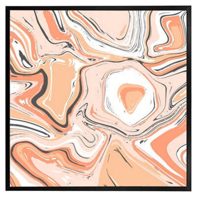 "Andrew Lee Pink Marble (Picutre Frame) / 12X12"" / Brown" - image 1