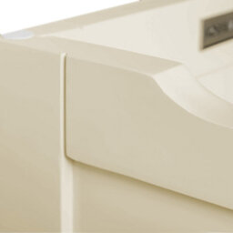 Farro Cream Ottoman Blanket Box - Painted With Oak Top - Fully Assembled By Roseland Furniture - thumbnail 8