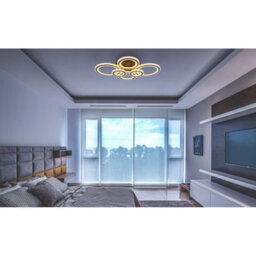 Luminosa Lighting Luminosa Kora Integrated Led Semi Flush Ceiling Light Matt Black 6X Led Dimmable 2700-6000K Remote Control - thumbnail 9
