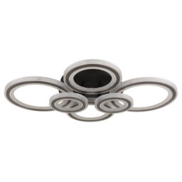 Luminosa Lighting Luminosa Kora Integrated Led Semi Flush Ceiling Light Matt Black 6X Led Dimmable 2700-6000K Remote Control - thumbnail 2