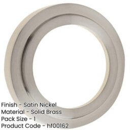 Loops Satin Nickel Stepped Outer Roses For Escutcheons - Luxury Door Hardware - Solid Brass Key Hole Cover - thumbnail 2