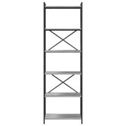 Berkfield Modern Bookcase Grey Sonoma 60 X 30 X 188 Cm Engineered Wood - thumbnail 5