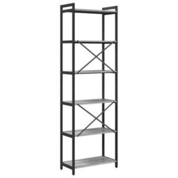 Berkfield Modern Bookcase Grey Sonoma 60 X 30 X 188 Cm Engineered Wood - thumbnail 7