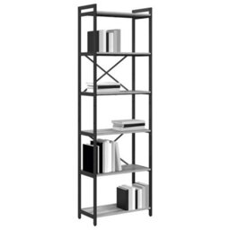 Berkfield Modern Bookcase Grey Sonoma 60 X 30 X 188 Cm Engineered Wood - thumbnail 3