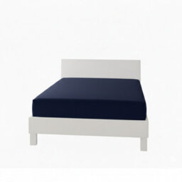 Polycotton Fitted Sheet Extra Deep 40Cm Skirt Easy Care Navy - thumbnail 2