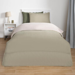 Ohs Coverless 10.5 Tog Reversible Duvet & Pillowcase, Sage/natural - Single - thumbnail 1