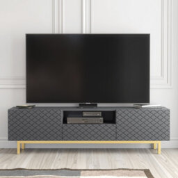 Creative Furniture Diamond Luxe Tv Unit 180Cm - Dark Grey - thumbnail 1