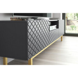 Creative Furniture Diamond Luxe Tv Unit 180Cm - Dark Grey - thumbnail 4