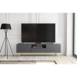 Creative Furniture Diamond Luxe Tv Unit 180Cm - Dark Grey - thumbnail 2
