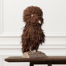 Voyage Maison Voyage Alfred Hand Crafted Standing Owl Wooden Sculpture, Brown, 47 X 25 X 30Cm - thumbnail 2