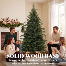 Homcom 180 Cm Artificial Christmas Tree Solid Pine Wood Stand, Green - thumbnail 8
