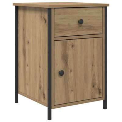 Berkfield Classic Bedside Cabinet Artisan Oak 40X42X60 Cm Engineered Wood - image 1