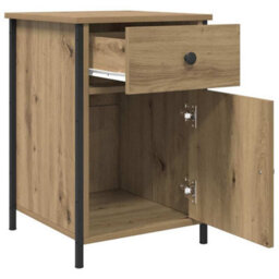 Berkfield Classic Bedside Cabinet Artisan Oak 40X42X60 Cm Engineered Wood - thumbnail 5