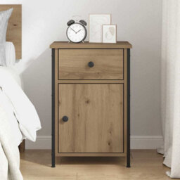 Berkfield Classic Bedside Cabinet Artisan Oak 40X42X60 Cm Engineered Wood - thumbnail 4
