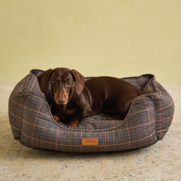 Rosewood Joules Hensen Check Box Dog Bed - thumbnail 2