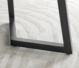 Furniturebox Uk Carson White Marble Effect Dining Table & 6 Blue Falun Black Leg Chairs - thumbnail 7