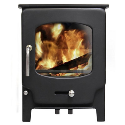 Marlborough Modern Metallic Black 4.2Kw Defra Multifuel Burning Stove - image 1