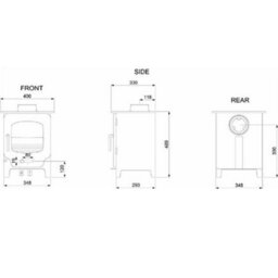 Marlborough Modern Metallic Black 4.2Kw Defra Multifuel Burning Stove - thumbnail 3