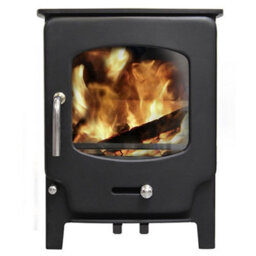 Marlborough Modern Metallic Black 4.2Kw Defra Multifuel Burning Stove