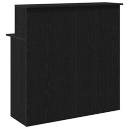Berkfield Durable Reception Desk Black 100X50X103.5 Cm Engineered Wood - thumbnail 7