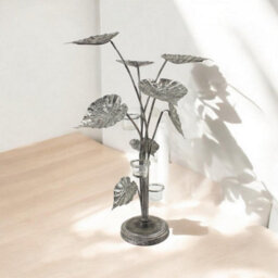 Minster Candle Holder - Metal - L38 X W40 X H74 Cm - Silver - thumbnail 4