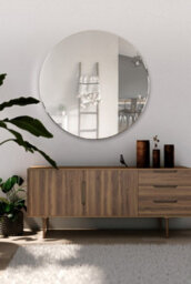 Mirroroutlet All Glass Bevelled Classic Design Round Mirror 80 X 80Cm - thumbnail 2