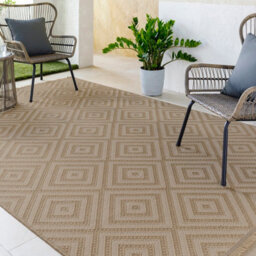 Livabliss Mystery-Washable Tan Beige Ivory Modern Living Dining Jute Rug 158 X 213 Cm Easy Care, Non Shedding - thumbnail 2