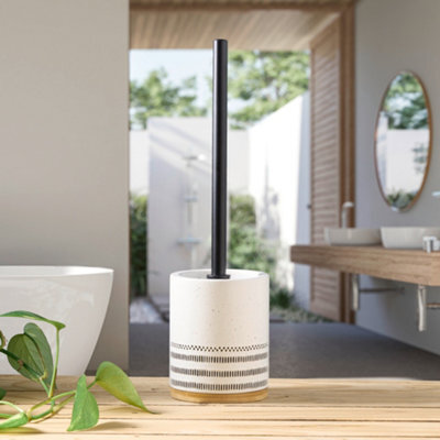 Kleine Wolke Alva Bamboo & Ceramic Toilet Brush & Holder - image 1