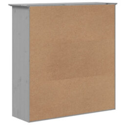 Berkfield Cabinet With Glass Doors Bodo Grey Solid Wood Pine - thumbnail 6