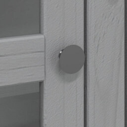 Berkfield Cabinet With Glass Doors Bodo Grey Solid Wood Pine - thumbnail 7