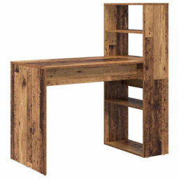 Berkfield Desk With Storage Old Wood 113X54X120 Cm Engineered Wood - thumbnail 2
