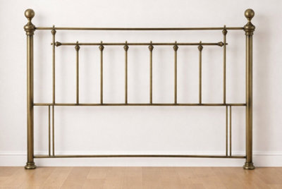 Save On Goods UK 4Ft6 Double Brass Finish,traditional Antique Victorian Metal Headboard Bed Head End - image 1
