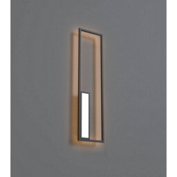 Luminosa Lighting Luminosa Boutique Rectangle Wall Lamp, Dimmable, 50W Led, 3000K, 2740Lm, Black, 3Yrs Warranty - thumbnail 2