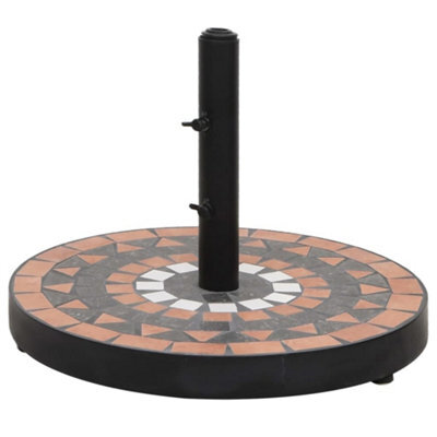 Walplus Parasol Base Terracotta And White Round 12 Kg - image 1