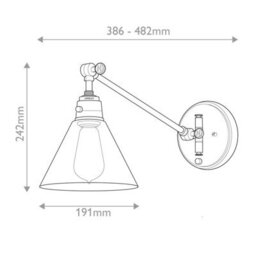 Luminosa Lighting Elstead Hinkley Arti Dome Wall Lamp Contemporary Heritage Brass, Clear Glass Shade 1X E27 - thumbnail 3