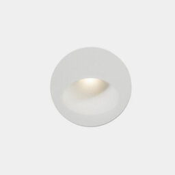 Luminosa Lighting Luminosa Bat Outdoor Led Recessed Wall Light Round White Ip65 2.2W 4000K - thumbnail 1