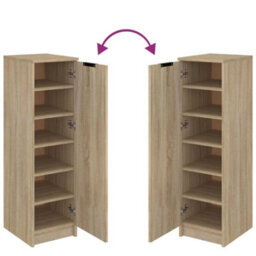 Walplus Shoe Cabinet Sonoma Oak 30X35X100 Cm Engineered Wood - thumbnail 8