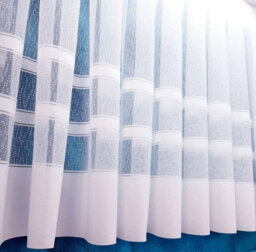 White Sheer Net Curtain With Slot Top