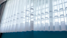 White Sheer Net Curtain With Slot Top - thumbnail 3
