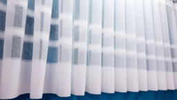 White Sheer Net Curtain With Slot Top - thumbnail 2