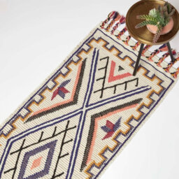 Homescapes Goa Multi Colour Kilim Runner Wool Rug 66 X 200 Cm - thumbnail 1