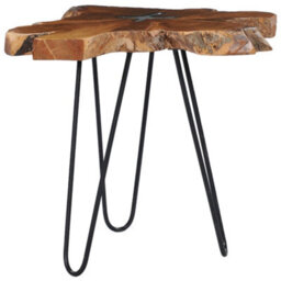 Berkfield Coffee Table 70X45 Cm Solid Teak Wood And Polyresin - thumbnail 7
