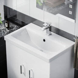 Nes Home Nanuya 600mm Freestanding Bathroom White Basin Sink Vanity Unit - thumbnail 2