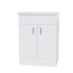 Nes Home Nanuya 600mm Freestanding Bathroom White Basin Sink Vanity Unit - thumbnail 6